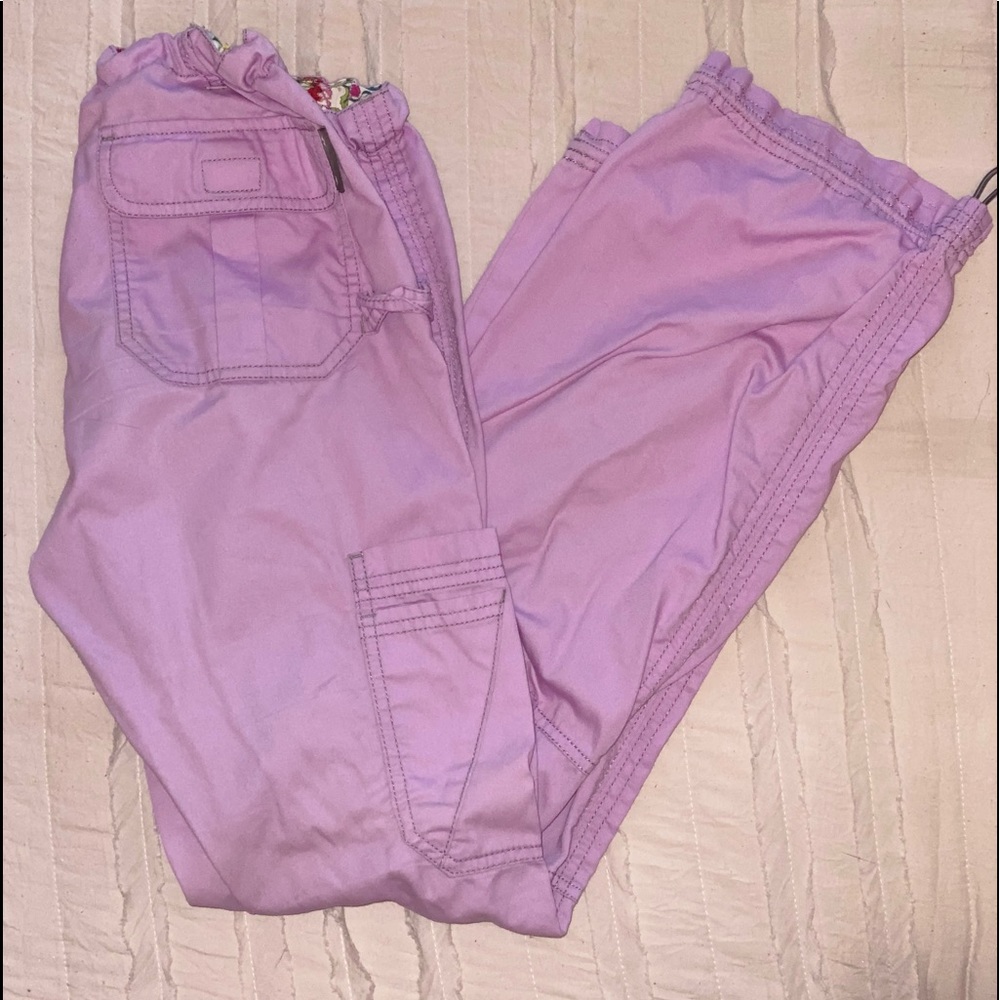 Purple Koi Scrub Pants Size XSP